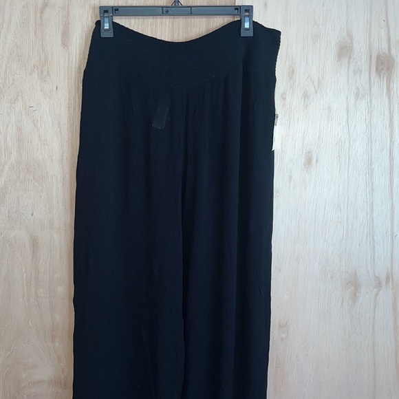 Lauren Ralph Lauren Crinkle Smocked Pant Black XL - Picture 3 of 10